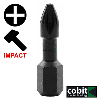 02504 Cobit SYS PZ 2x 30 mm Smūginis antgalis TORSION juodas